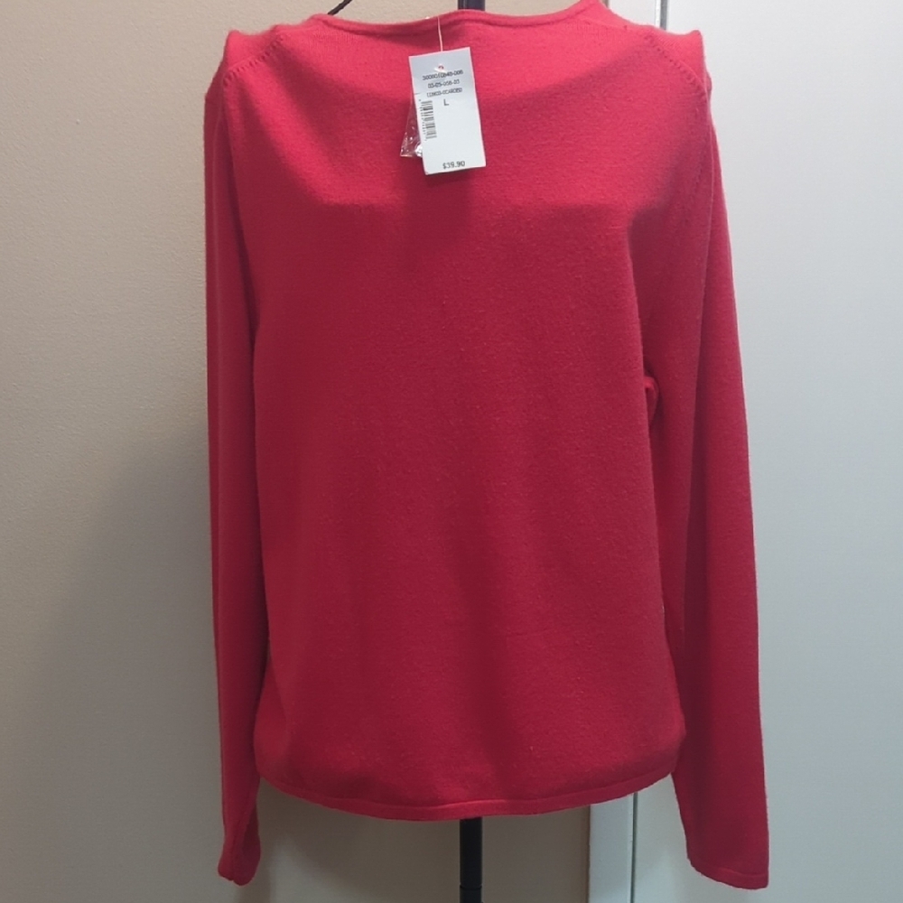 Vibrant Red Knit Sweater - Picture 3 of 6